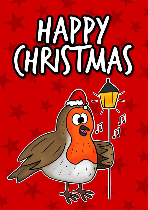 Christmas Robin Carol Singing created by Doodle Rob