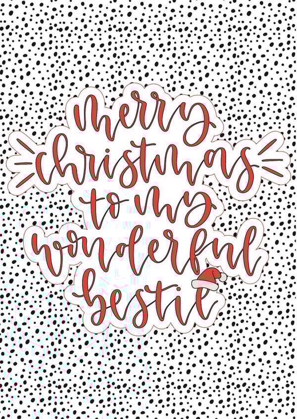 Merry Christmas To My Wonderful Bestie 1001 created by Cate Creates