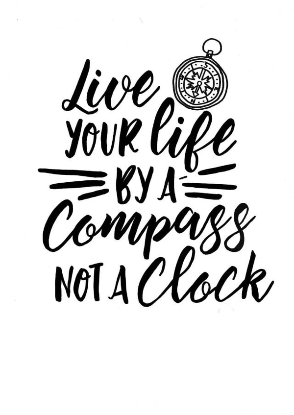 Live your life by a compass not a clock created by An Original Design by Bex