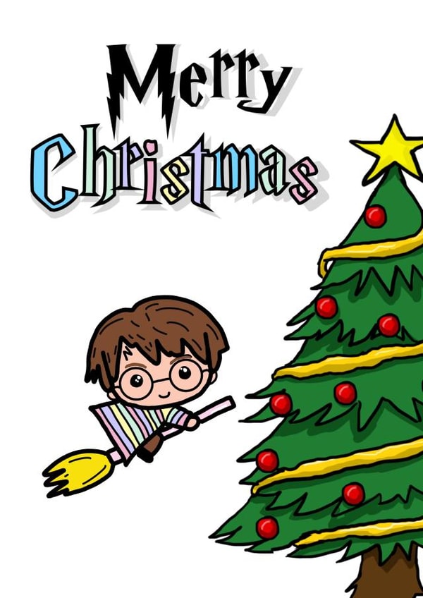 Harry Potter Christmas card created by @CraftyMiaa