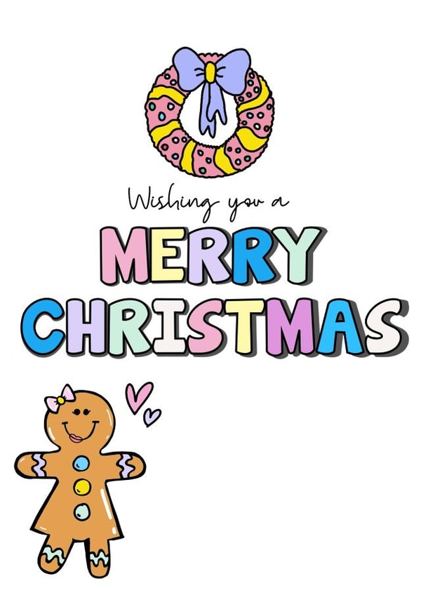 Cute Gingerbread Christmas Card created by @CraftyMiaa