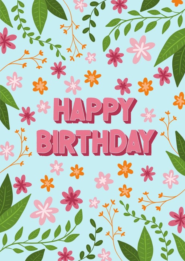 Happy Birthday Botanical Card created by Sarah Cowan