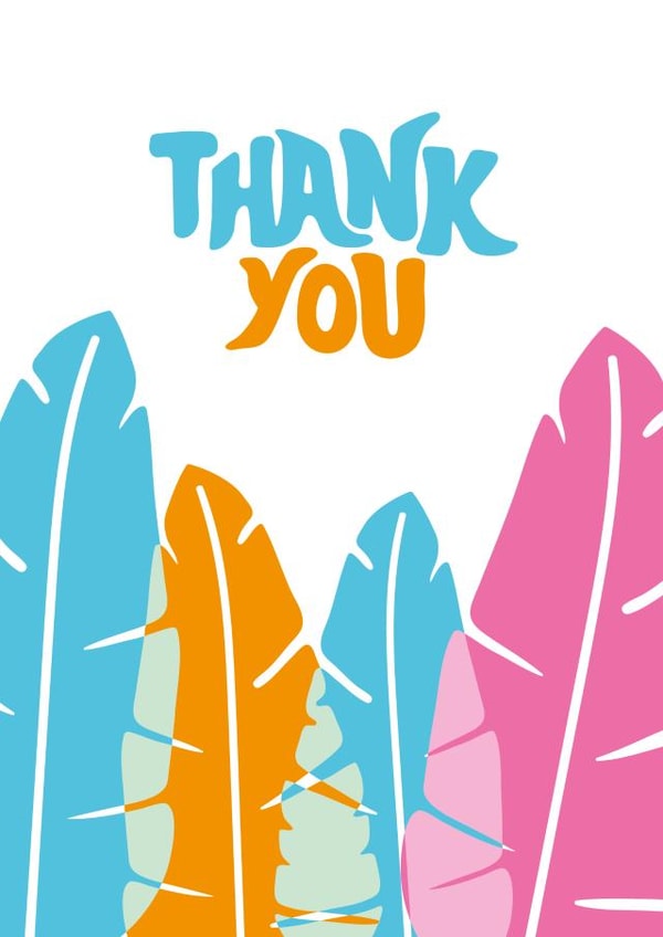Thank You Tropical Banana Leaf Card created by Tihara Smith