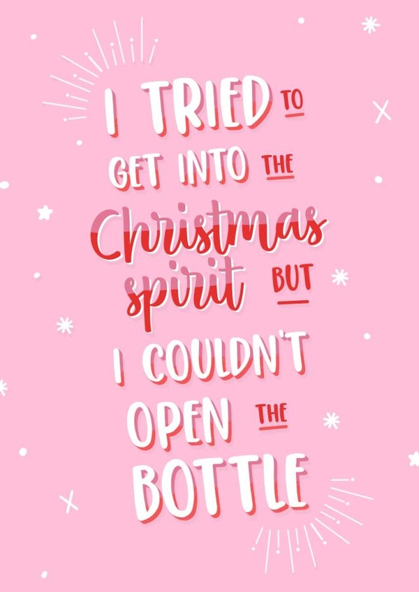 Funny Quote Christmas Spirit Christmas Card created by Design By Emma