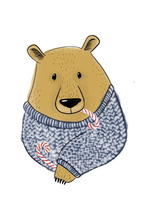 Marry Christmas candy bear created by Maria Myrkina