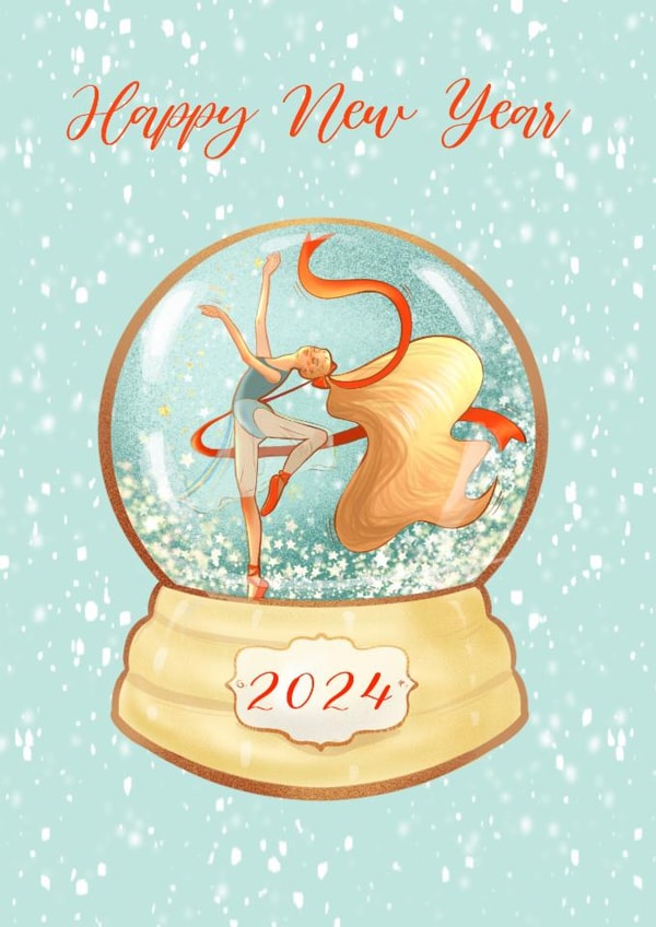 Ballerina in snowball new year created by Albina Uvarova 