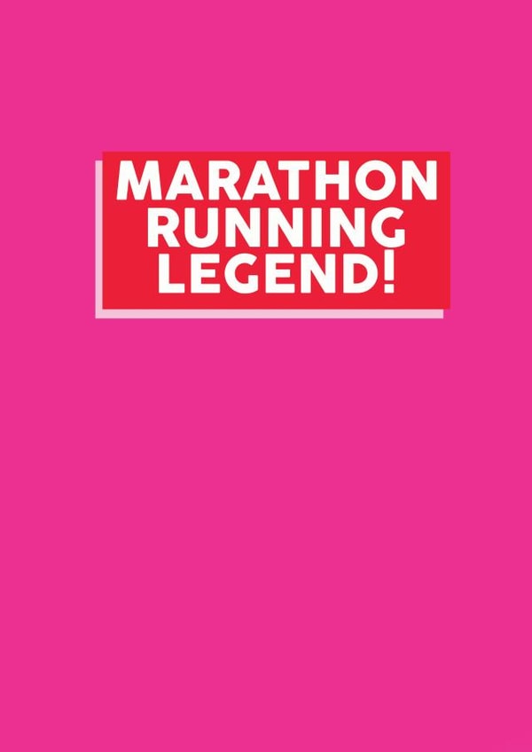 Marathon Running Legend Card created by Banter Cards