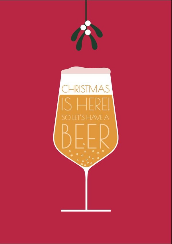 Beer drinkers christmas card created by Teal Creative