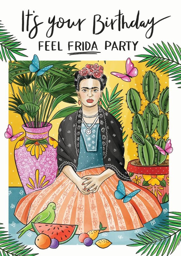 Frida Kahlo Happy Birthday Card created by Making Meadows Ltd
