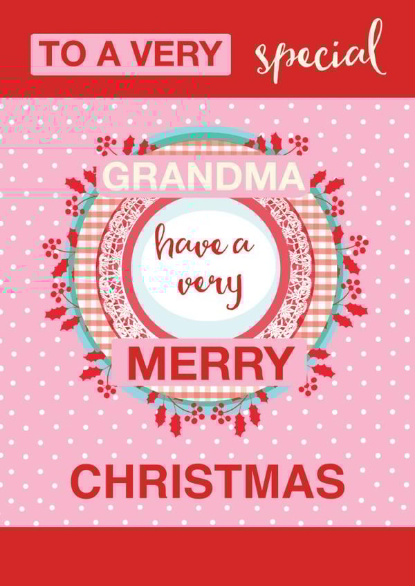 Merry Christmas to Grandma Christmas Card created by Siobhan at april rose