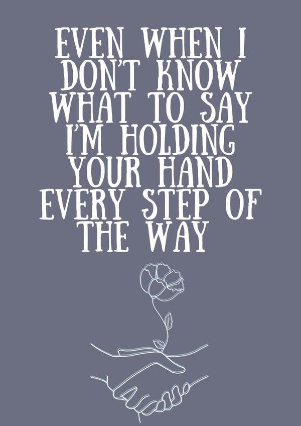 Holding Your Hand Card created by Esther the Sketcher