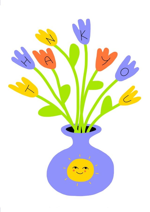 Tulips Thank You card created by Holly Collective