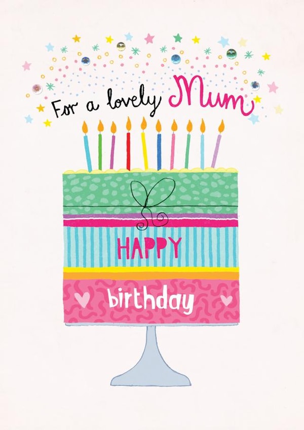 Lovely Mum Birthday cake design created by Pencilface
