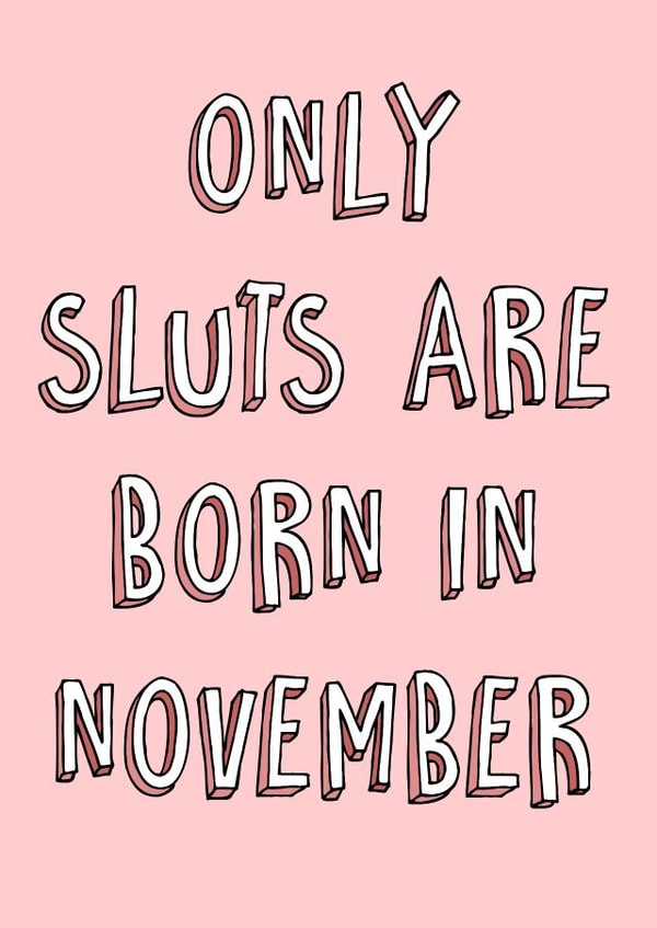 November Rude Birthday Card created by Pink + Pip