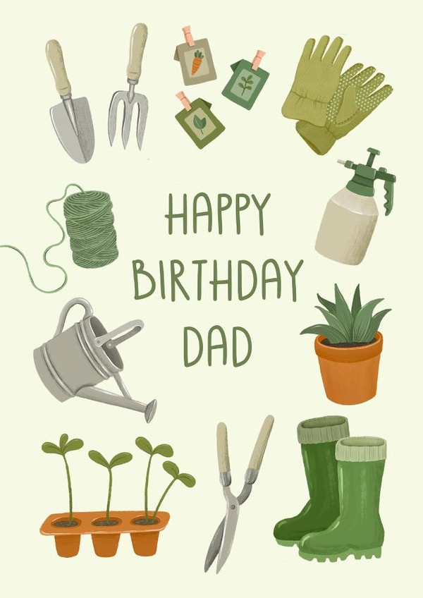 Happy birthday dad gardening card! created by Swish & Scribble
