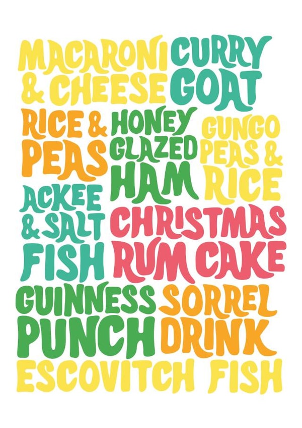 Caribbean Christmas Dinner Card created by Tihara Smith