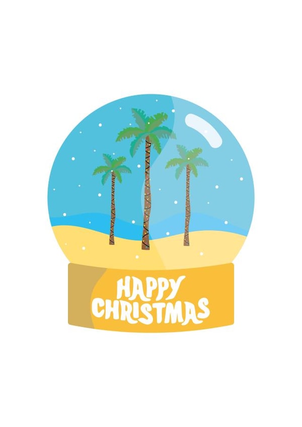 Happy Christmas Tropical Snow Globe Card created by Tihara Smith
