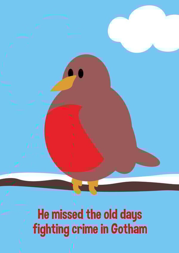 Old days robin Christmas card 1000 created by Nifty Cards