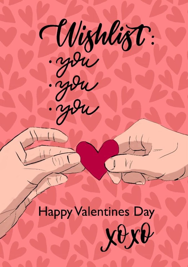 Wishlist Happy Valentines Day Card created by Natalie Ryan