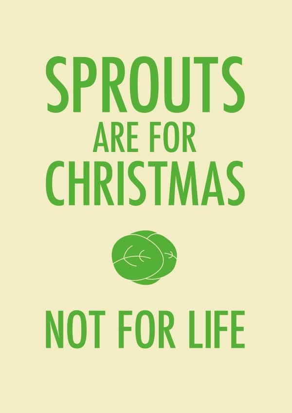 Sprouts are for Christmas card created by Nifty Cards