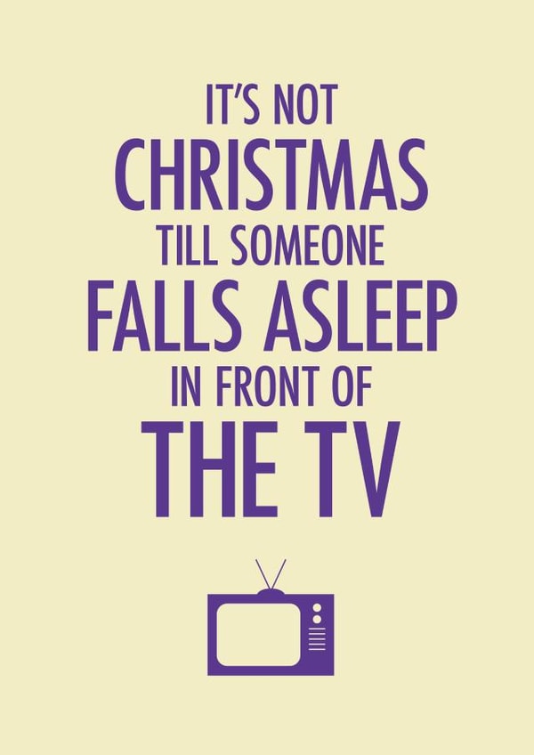 Christmas TV card created by Nifty Cards