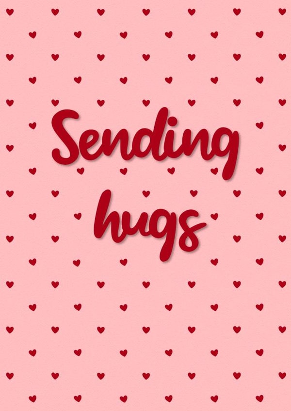 Sending hugs sympathy and just because card created by The Girl Next Draw Cards
