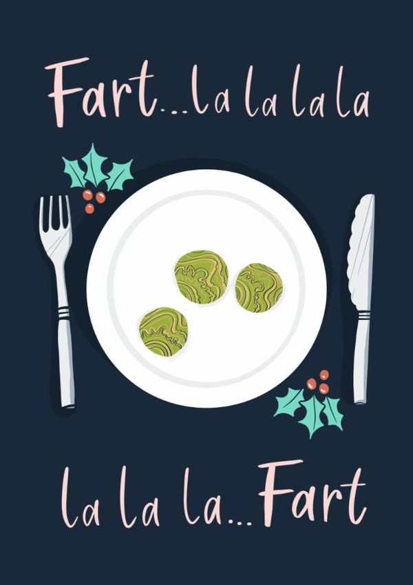 Fart la la la la sprout Christmas card created by Envy Row