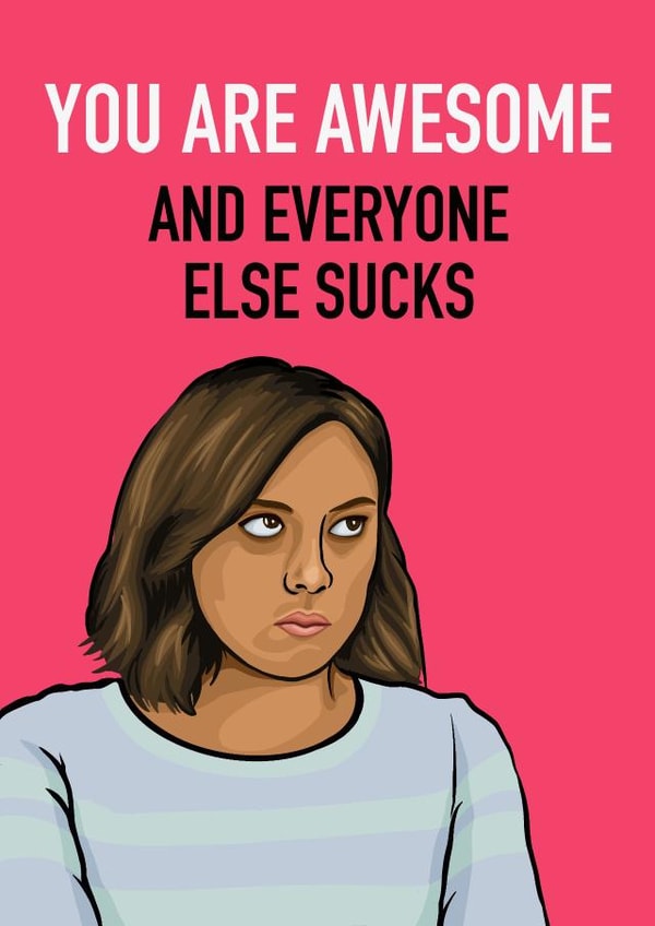 April Ludgate Parks and Rec Love Card created by Glam Brock