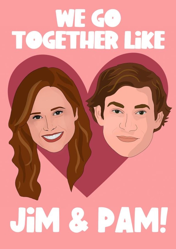 Jim & Pam Valentines Day Card created by The Foxy Lemon Co.