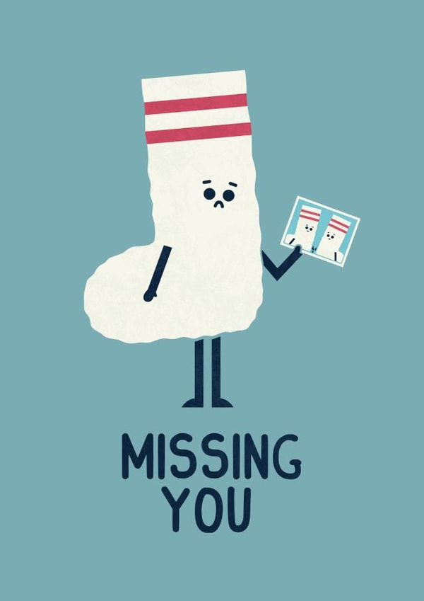 Missing Sock Card created by Teo Zirinis