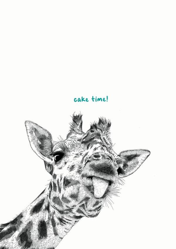 Cake Time! Giraffe Birthday Card created by Catherine Bamber