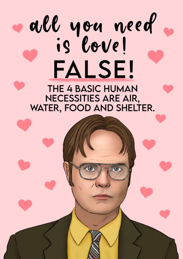 Dwight schrute love card! created by Swish & Scribble