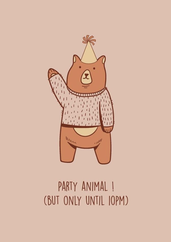 Funny Party Animal Card created by Highgrove Cards