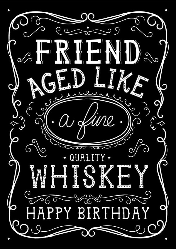 Friend Jack Daniels Whiskey Happy Birthday Card created by  la la la     Designs