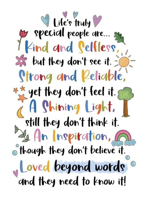 Special People - Positivity and Thank You Card created by And You Can Quote Me