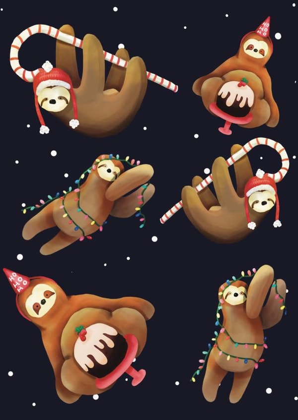 Sloth Christmas Party created by Flockadoodle