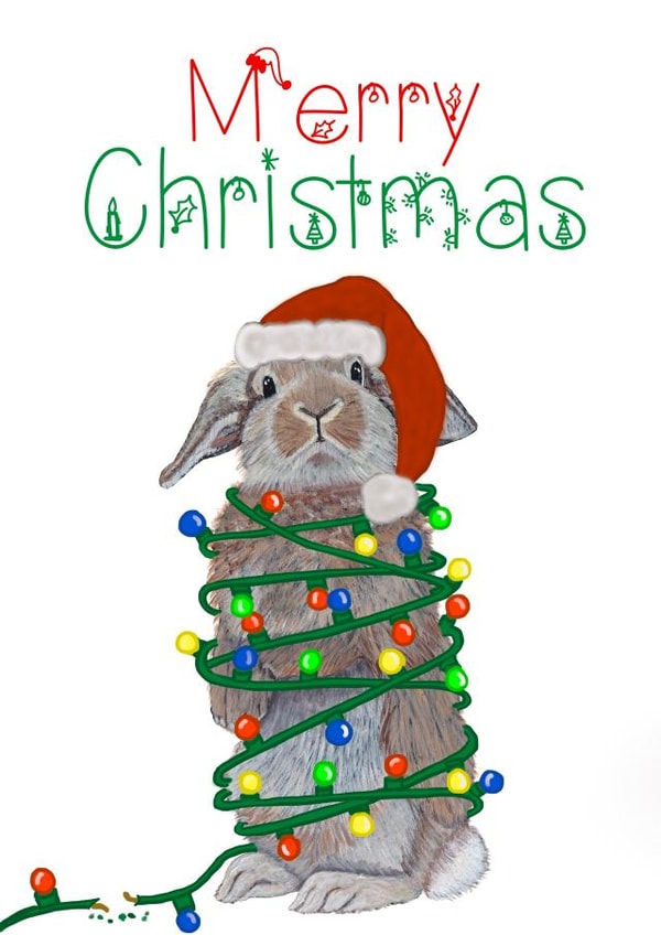 Merry Christmas Bunny Card created by The Warren Creations