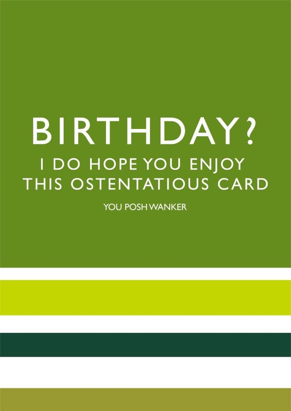 Posh Waitrose themed Birthday Card created by Rosewood Design