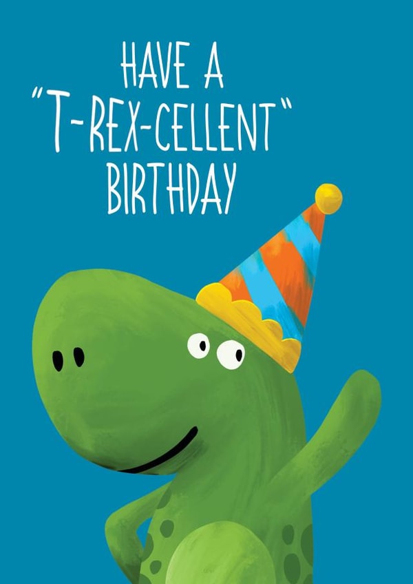 Dinosaur Birthday Card for boys created by Bold Print Studio