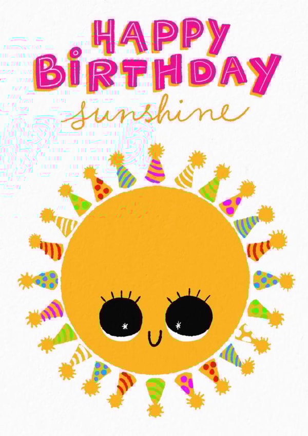 Happy Birthday Sunshine created by Paula Romani Studio
