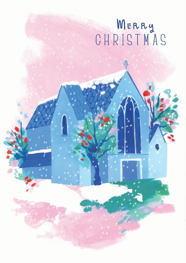 Snowy Church Christmas Card created by Joanna Clay Design