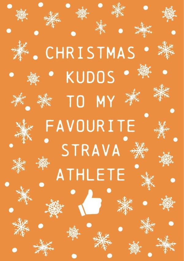 Christmas Kudos, Strava card created by Urban Collie