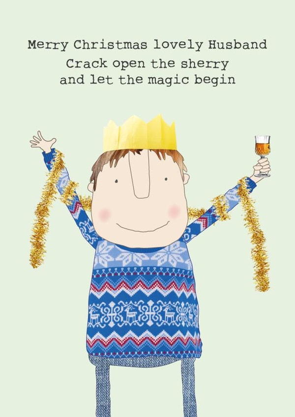 Husband Sherry Christmas card created by Rosie Made A Thing