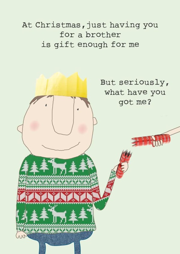 Brother Gift Christmas card created by Rosie Made A Thing