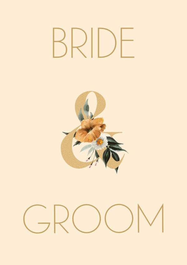 Floral Bride & Groom created by Party Piece Designs