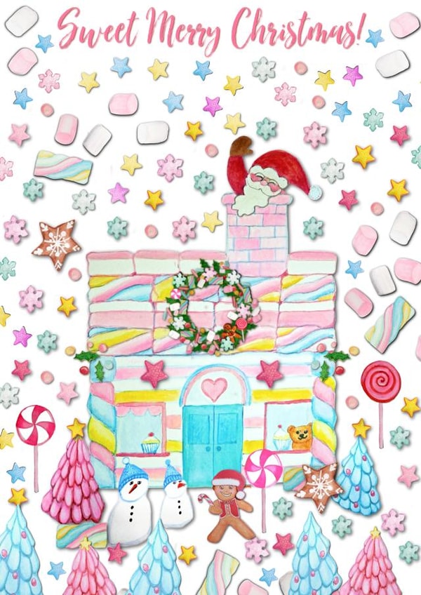 Sweet Merry Christmas Gingerbread House created by Magenta Rose Designs