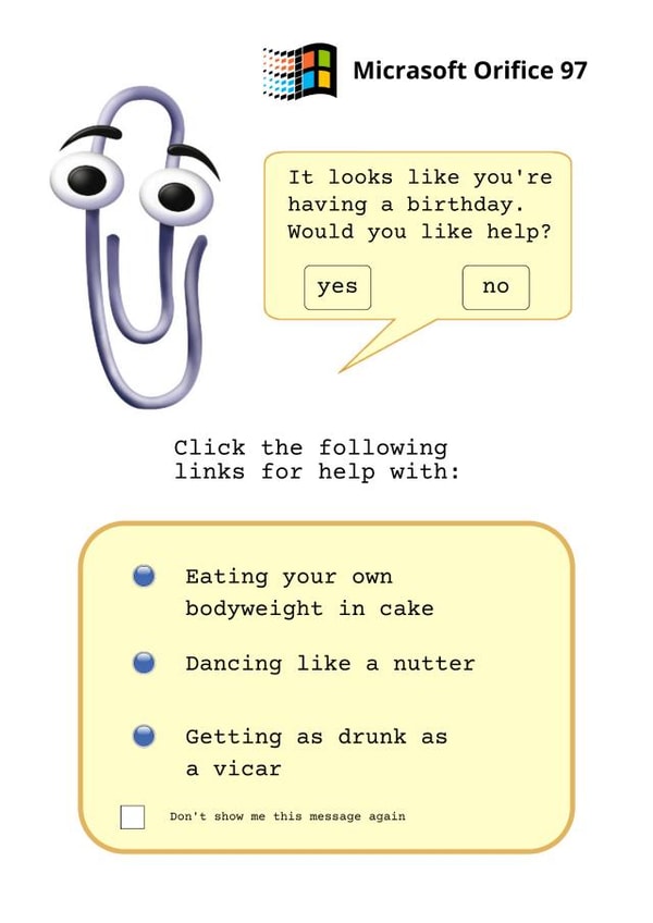 Retro computer Birthday Card created by Dangerous Dave