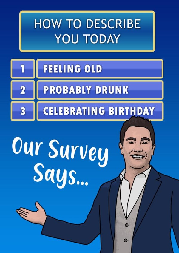 Gino Game Show Birthday Card created by Daft as Duck