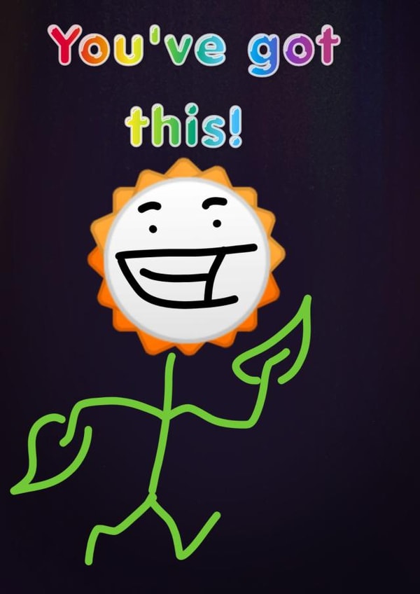 Motivated sunflower card created by TimeForHeroes