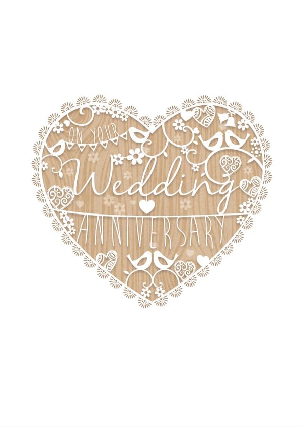 Pretty Craft Anniversary Card - Wedding Anniversary created by Paper Yay